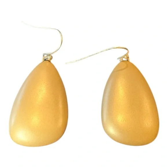 Premier Designs Matte Gold Teardrop Dangle Earrings J15 - Picture 1 of 5
